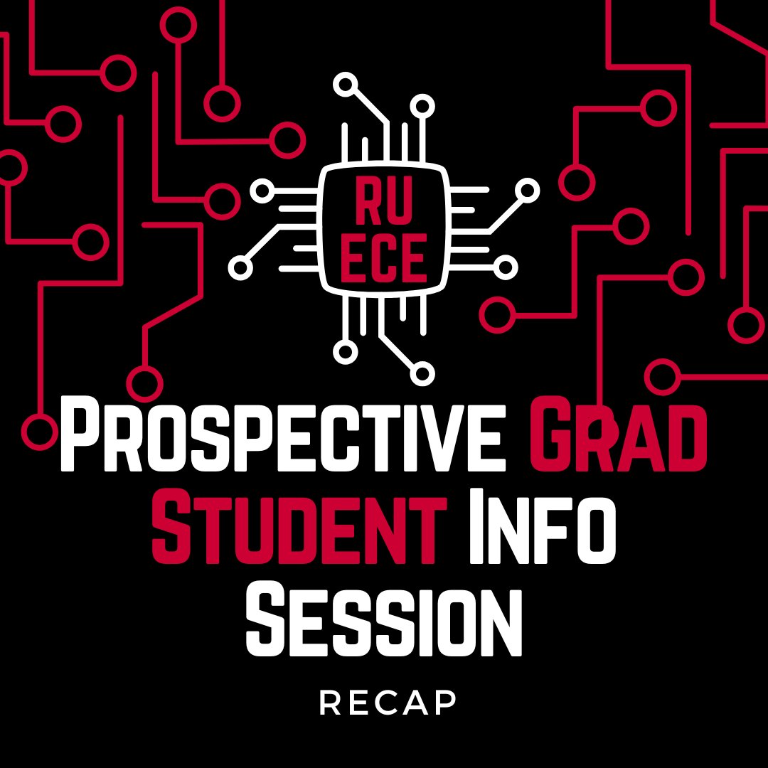 Great connecting with prospective Grad students at the Info Session yesterday! Missed it? Check out the recording &amp; resources here: youtube.com/watch?v=dED03R… 
#RutgersECE