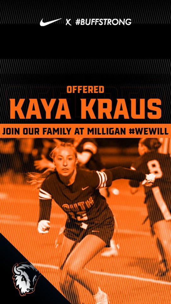 kayakraus_'s tweet photo. Beyond blessed to have received my second offer from @MilliganWFlagFB to continue my flag journey. Thank you coach Witten for taking the time for an in-school visit today. #wewill #buffstrong #flag https://t.co/LG3Ds4wqjC