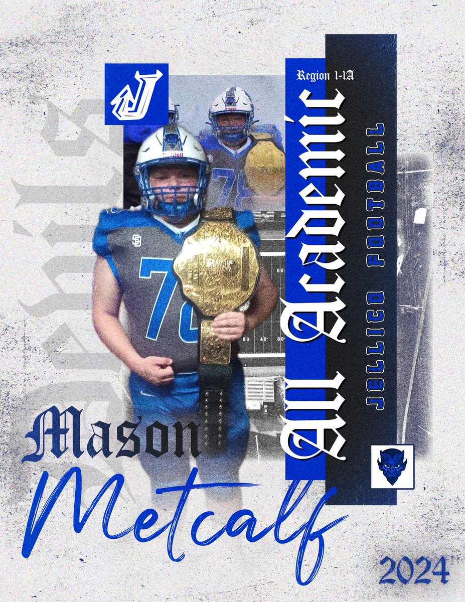 Post season honors are here, Congratulations Mason Metcalf of being our All Academic athlete!