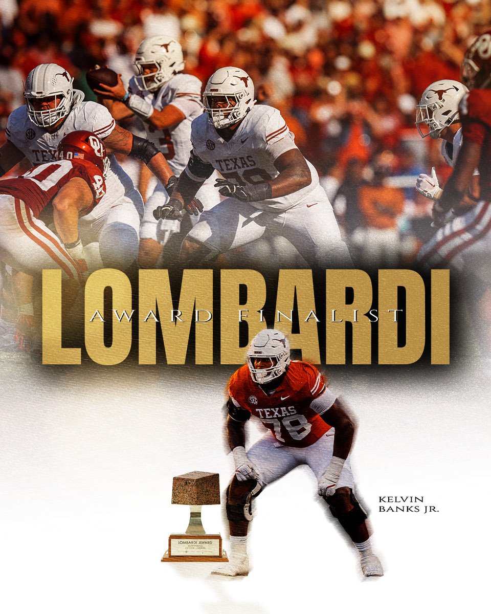 Lombardi Award (@lombardi_award) on Twitter photo ICYMI: <a href="/Kelvinbanksjr12/">Kelvin Banks Jr🎸</a> is a #LombardiAward Finalist!
Secure your tickets today! 👉 bit.ly/4eQ0vqt
#RotaryClubofHTX
<a href="/TexasFootball/">Texas Football</a> ICYMI: <a href="/Kelvinbanksjr12/">Kelvin Banks Jr🎸</a> is a #LombardiAward Finalist!
Secure your tickets today! 👉 bit.ly/4eQ0vqt
#RotaryClubofHTX
<a href="/TexasFootball/">Texas Football</a>
