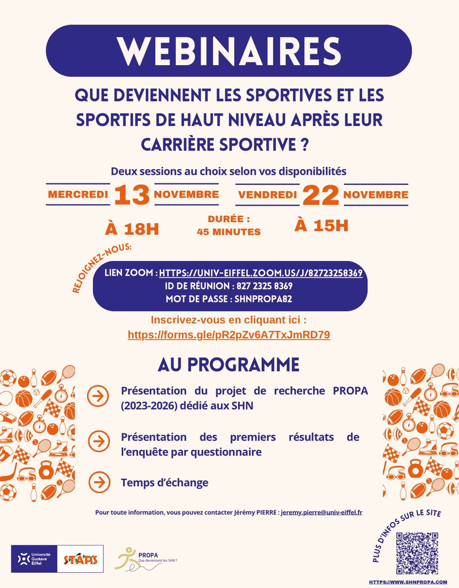 Rdv demain pour l’organisation du second webinaire sur le devenir des SHN en mien avec le projet ANR PROPA 

⬇️⬇️