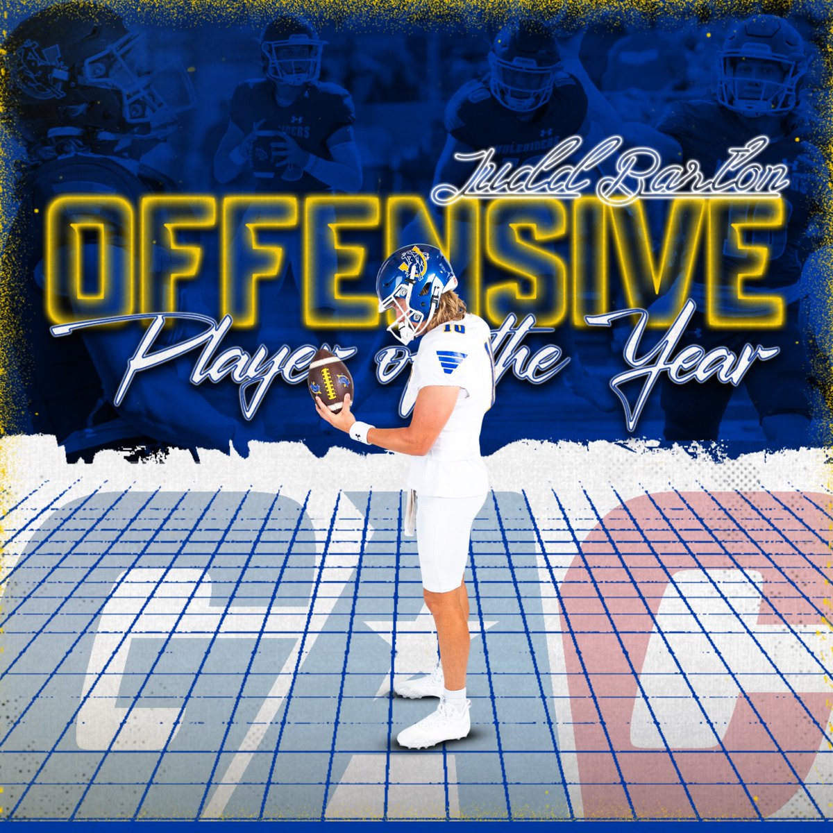 𝑻𝒉𝒆 1️⃣ 𝒂𝒏𝒅 𝒕𝒉𝒆 0️⃣𝒏𝒍𝒚…

💥 Judd Barton is your 2024 #theGAC Offensive Player of the Year‼️‼️‼️ 

💥 The first Mulerider to claim the honor‼️

#GoMuleriders | #LetsRide