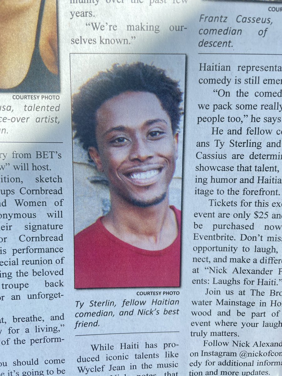 Came back home to see I’m in the news paper for the upcoming show
