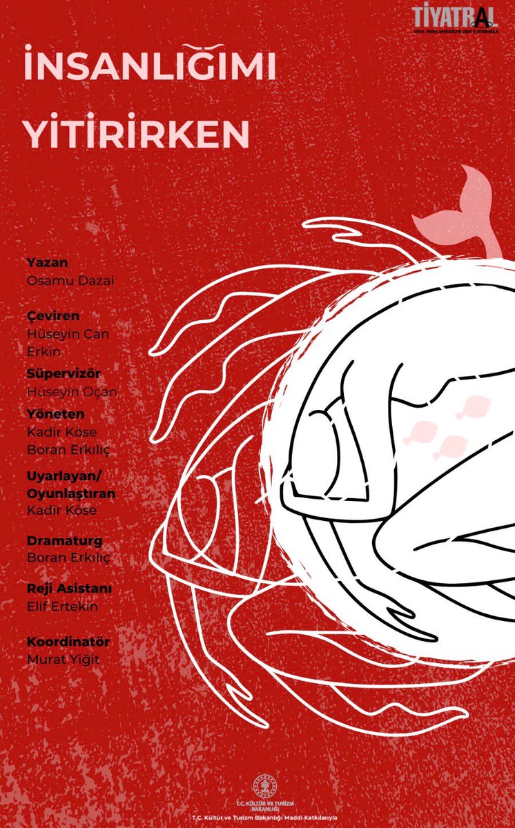 Ne varsa gençlerde var…
“Osamu Dazai’ın unutulmaz eseri “İnsanlığımı Yitirirken” adlı romanının tiyatro uyarlaması 28 Aralık 2024 (Cumartesi) günü Geleneksel 4. Bi Aralık Festivali kapsamında prömiyer yapıyor.”
#tiyatralsanatvekultur