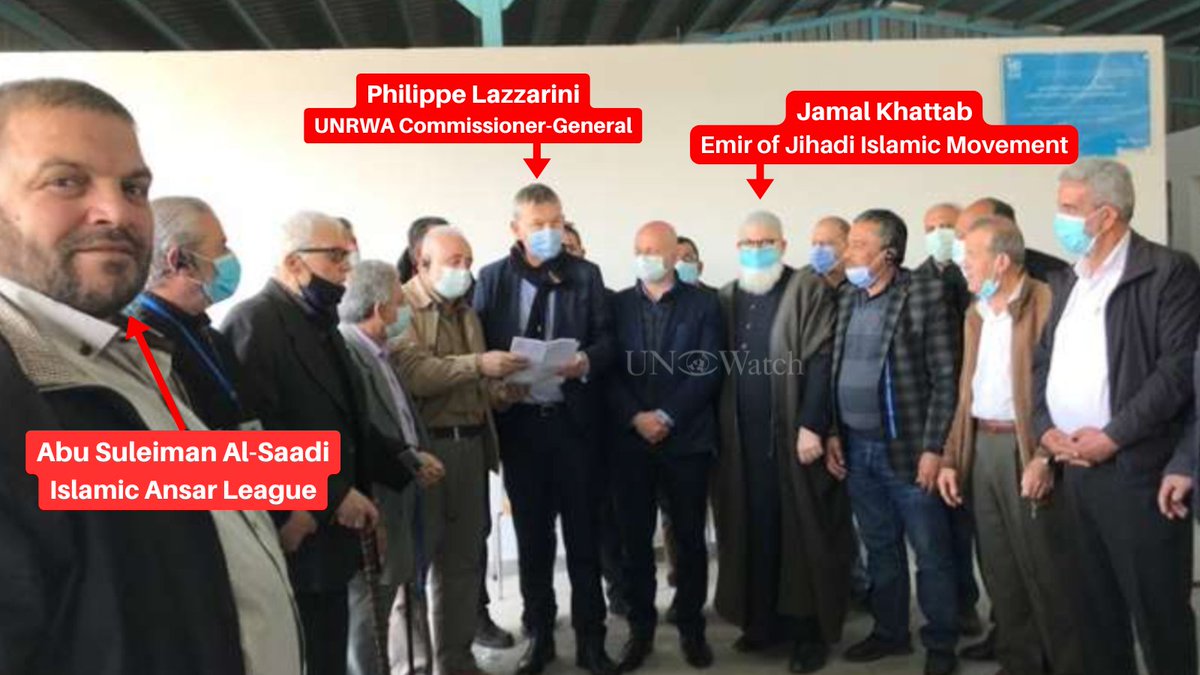 EXPOSED: UNRWA chief Philippe Lazzarini held numerous meetings with terrorist leaders, including Sheikh Jamal Khattab, Emir of the Jihadi Islamic Movement, and Al-Saadi from Islamic Ansar Leaque which is designated as a terrorist group even by the UN Security Council.