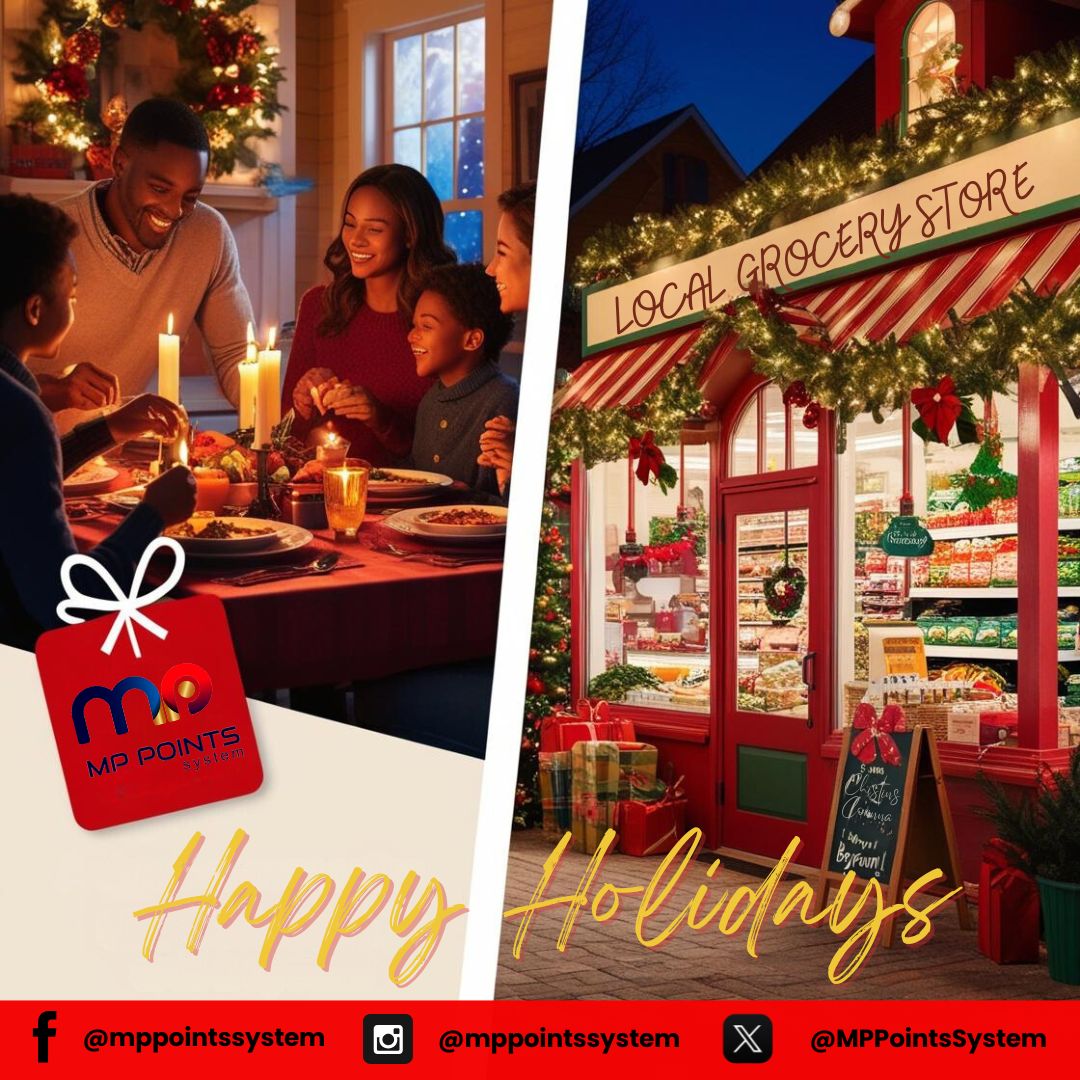 MPPointsSystem's tweet image. 🎄 Happy Holidays from MP Points System! 🎄
This Christmas, we celebrate connection, giving, and supporting loved ones. 🌍❤️
MP Points is on a mission to make every grocery trip a way to share and care across borders.
#SeasonOfGiving #MPPointsSystem #HolidayCheer #Christmas