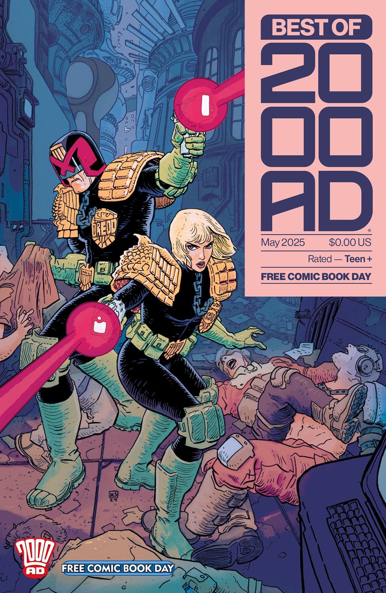 2000 AD returns to Free Comic Book Day (<a href="/Freecomicbook/">Free Comic Book Day</a>) – check out the details, including a zarjaz cover by Hayden Sherman (<a href="/Cleanlined/">Hayden Sherman</a>) ➡️ bit.ly/4eIvtAj Make sure you ask your local comic shop to order copies!