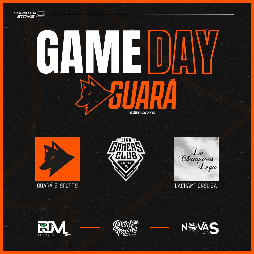 guaragg's tweet photo. Hoje tem mais jogo da alcateia!! 🔥

👉 16:30 VS #LaChampionsLiga pela Série B da @GamersClubCS 
👉 21:30 VS #CHUPETEENORTO pela ESEA League

Live: https://t.co/1tOkdxe314

Torçam por nós!
#PraCimaGuará🦊🧡 https://t.co/xAQchjrtZ4