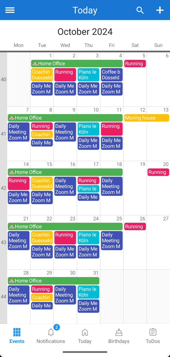 149Tech's tweet photo. New in Pro Version for Android and iOS: Decide if days out of scope of the current month are shown in month view. https://t.co/gLurhZeWes