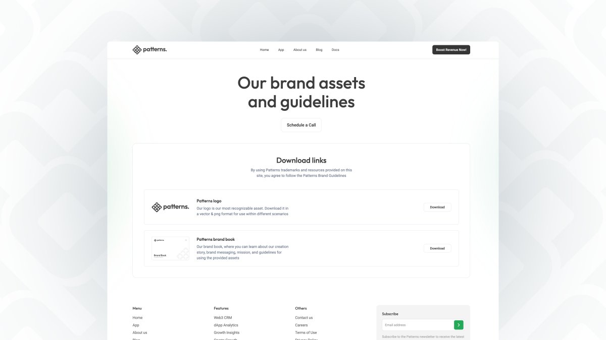 Have you seen our new brand book yet? Visit patterns.build/brand, and learn everything about our new brand 🎨