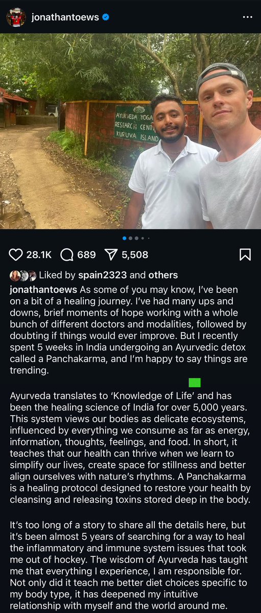 Update on how Toews is doing these days.  It’s great to hear that things are getting better for him.

Click on the picture to read the whole thing.  I copied this from my Instagram page.

#Blackhawks