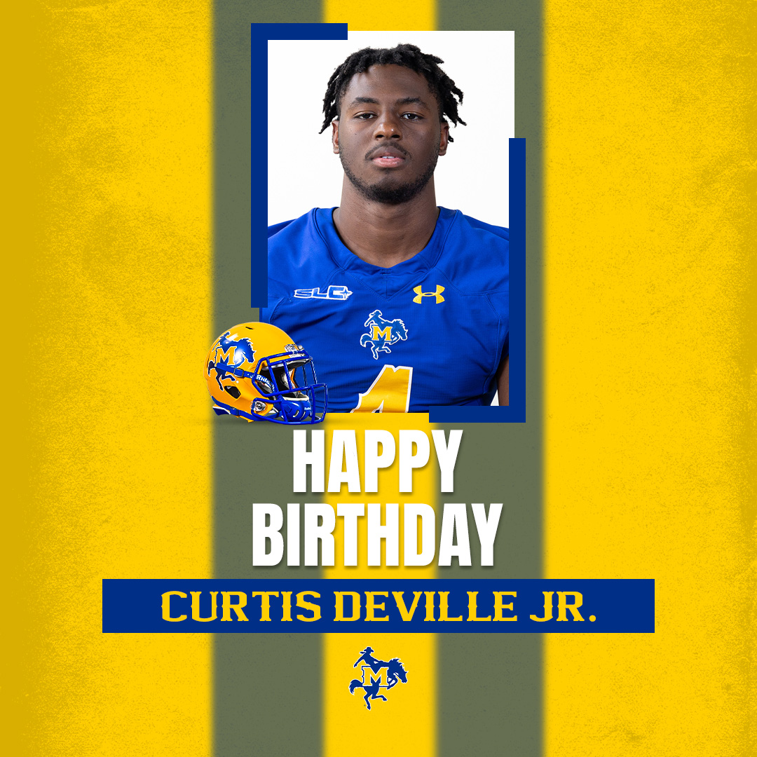 McNeeseFB's tweet image. Happy Birthday, @CurtisDeville 🎈🎉

#GeauxPokes | #WeDat
