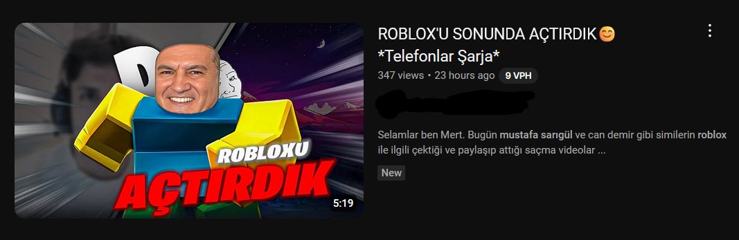 emiran_81's tweet image. Mustafa Sarıgül'ün "ROBLOX Açılıcak" Paylaşımlarının yalancı olduğunu söylüyen youtuberler çıktı.
#SaveRoblox