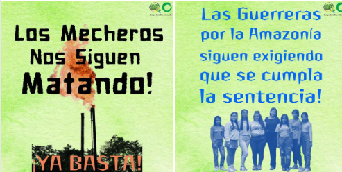 udapt_oficial's tweet photo. 📷 #SOSLosMecherosNosSiguenMatando
El #CasoMecheros, cuya sentencia emitida el 2021 ordenaba la eliminación progresiva de los más de 430 mecheros de gas de la industria petrolera, por cuánto afectan a la salud humana y al ambiente,
NO se cumple.
@DEFENSORIAEC 
@AmnistiaOnline https://t.co/4w5j0OoUJC