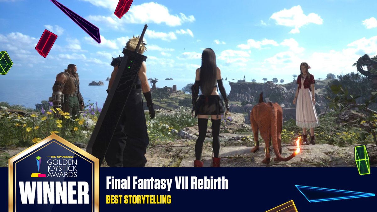 CoreyAlann's tweet image. So proud that all our hard work is being recognized! 😭 A HUGE CONGRATULATIONS to @nhamaguc and team for all the wins today, and @ItsBrianaWhite and @ReallyCody for the well-deserved awards for your performance. LET'S GO TEAM! 💫 #GoldenJoystickAwards #FinalFantasyVIIRebirth