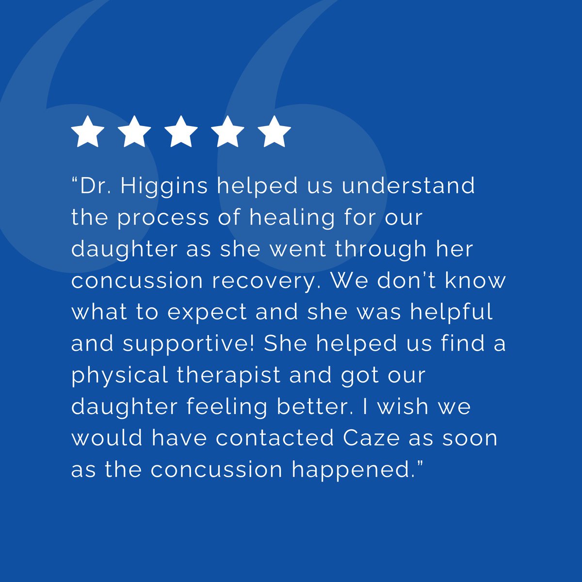CazeInstitute's tweet photo. We love to hear feedback like this, but we can't say we're surprised! 

💡 A good reminder not to wait to call a specialist! Patients seen within 48 hours are 4x more likely to have a normal recovery and recover on average 6 days faster than those seen after the 48 hour mark. https://t.co/VzvDDIoxAW