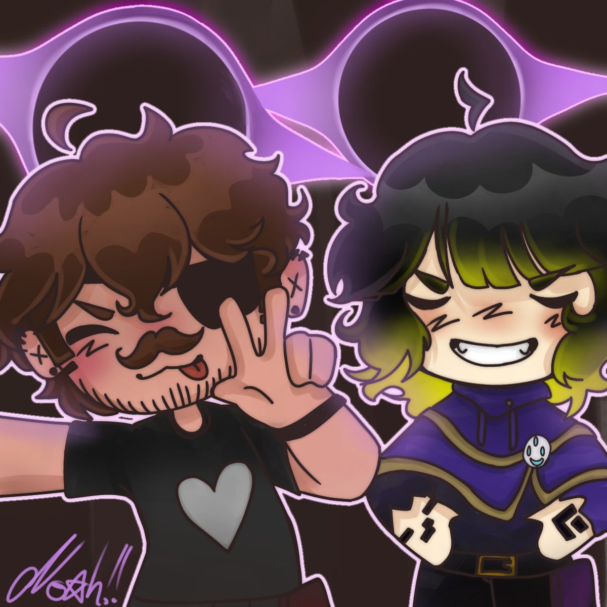 bequebe's tweet photo. "VAZIO ROXOOOOOOO" 

Aluno e professor aprendendo magias proibidas e caóticas! Adorei esses meninins juntos ontem 

« #arkanis #arkanisfanart // @nicklinkk @GuaxinimGamer » https://t.co/AQfxWGQLmy