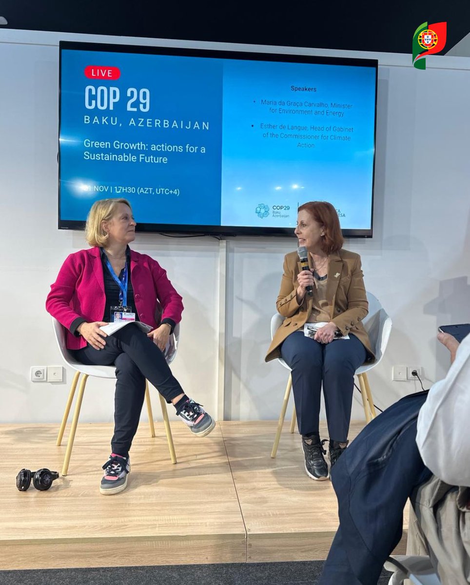 O Ministério do Ambiente e Energia promoveu, esta tarde, a conferência “Green Growth: actions for a Sustainable Future”, que contou com a presença da Ministra do Ambiente e Energia e com a chefe de gabinete do Comissário Europeu para a Ação Climática, <a href="/Esther_de_Lange/">Esther de Lange</a>.

A sessão,