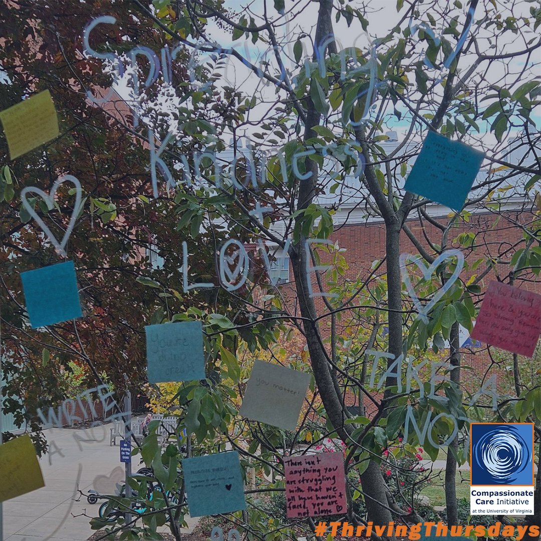 At UVA SON we have a #kindness wall where anyone can take or leave a note of positivity &amp; encouragement. These little notes can go a long way in making someone's day, helping to boost morale &amp; to create a positive atmosphere. How could your #team do this?
#CCI #ThrivingThursdays