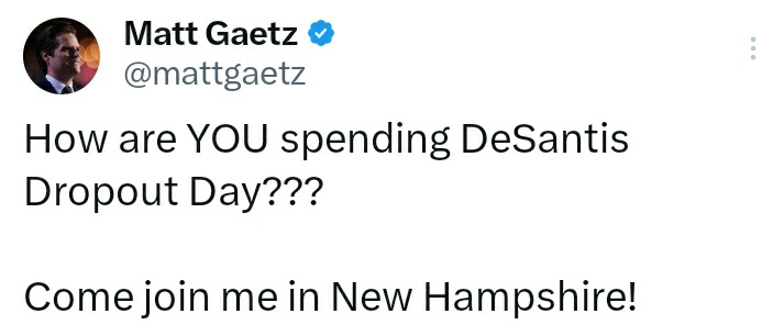 MsBradsher's tweet image. How are you spending Matt Gaetz Dropout Day ??? #TrumpTransition