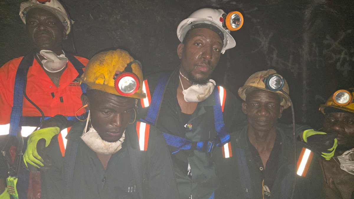 IanChauke1's tweet photo. Be glad you're the Mining Guy being talked about and not the miserable  one who's talking ☺️ 930m below surface Caledonia Mine in Zimbabwe 🇿🇼 https://t.co/oJhzDXIQL7