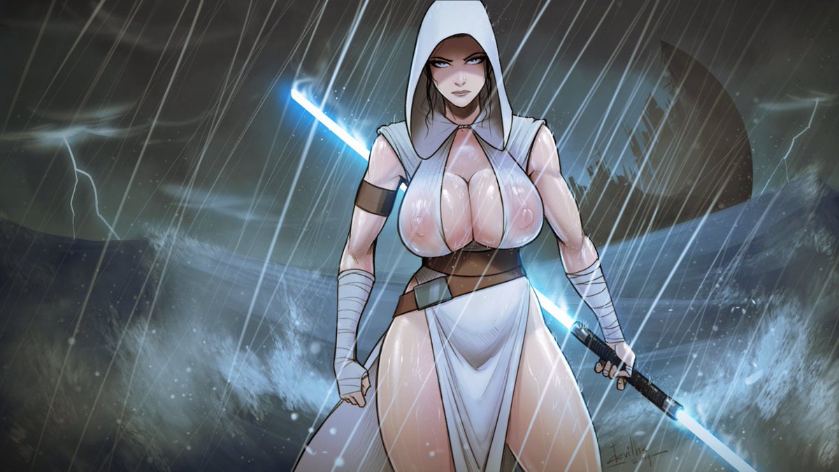 ReysFinalOrder's tweet photo. She’s.. regretting wearing white during the rain https://t.co/Nt95Ttmx5N