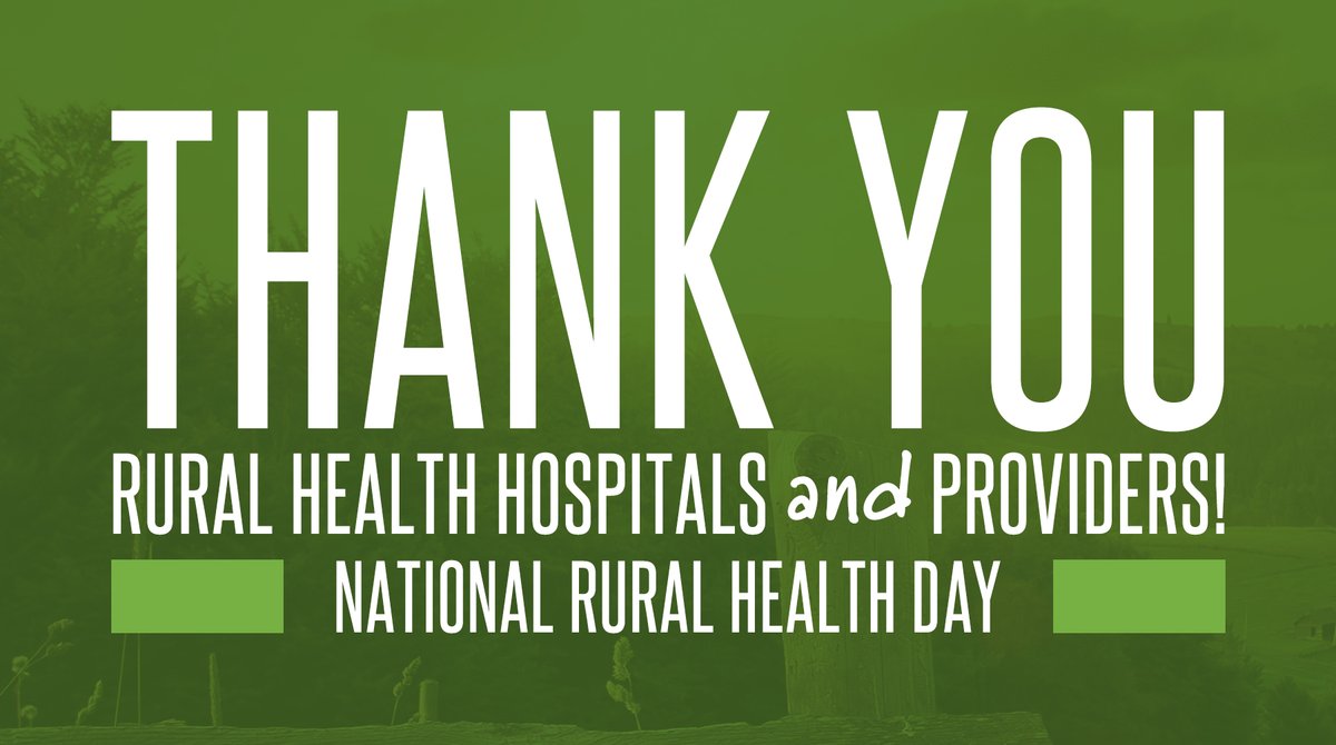 Thank you to Tennessee’s rural hospitals and providers!

#PowerofRural #NationalRuralHealthDay