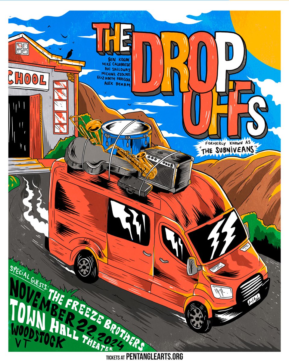A band is born! 💥 The Drop Offs 💥 Catch us this Friday at the Woodstock Town Hall Theater!

Ft. old friends Mike Calabrese (<a href="/lakestreetdive/">Lake Street Dive</a>) Ben Kogan, and a killing horn section: Michael Zsoldos, Elizabeth Frascoia, and Alex Beram. Plus special guests from <a href="/LakouMizik/">Lakou Mizik</a> 🕺🏻🪩💃🏽