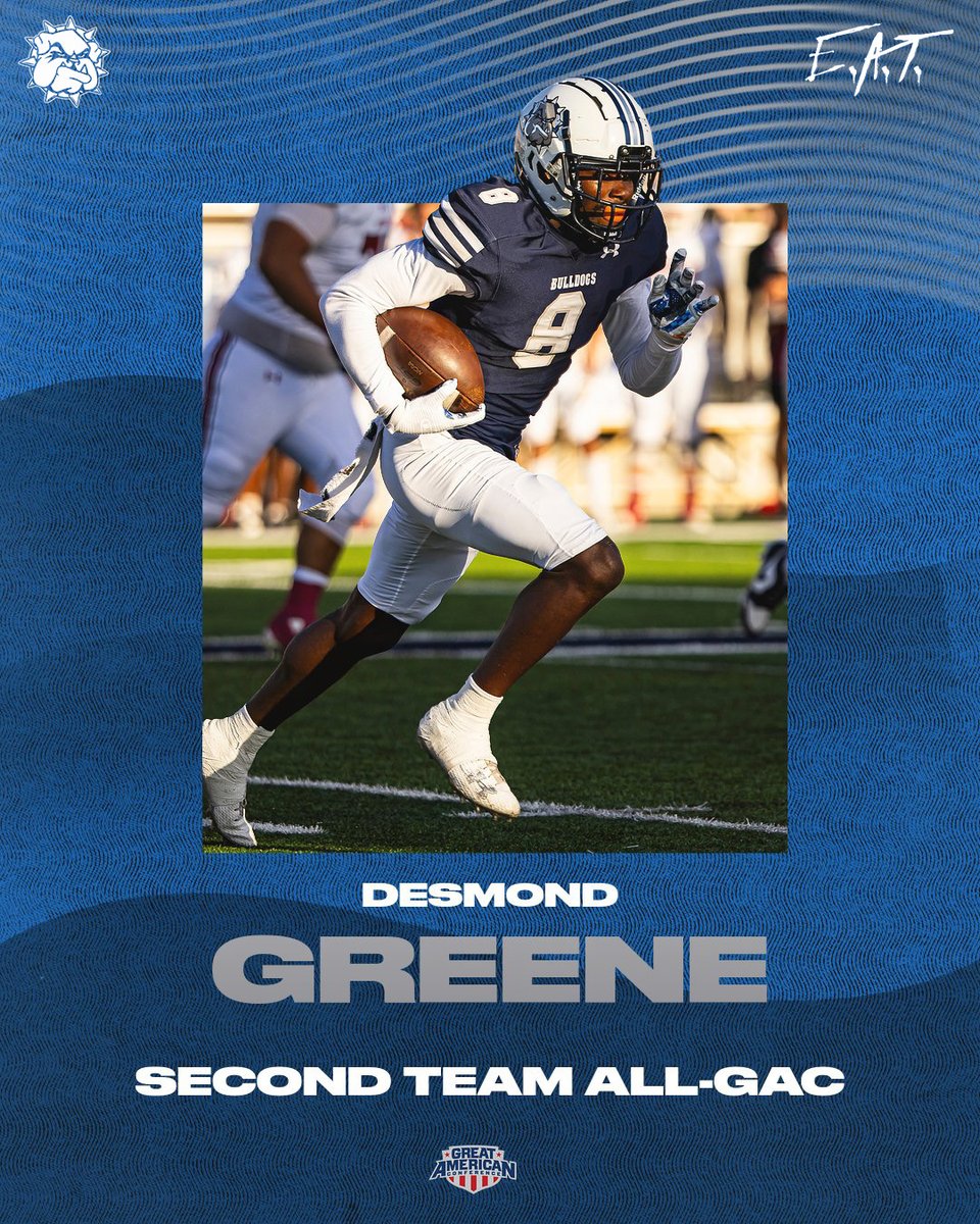 Desmond Greene 

Second Team All-GAC selection on defense ✅

#BlueCollar x #EAT