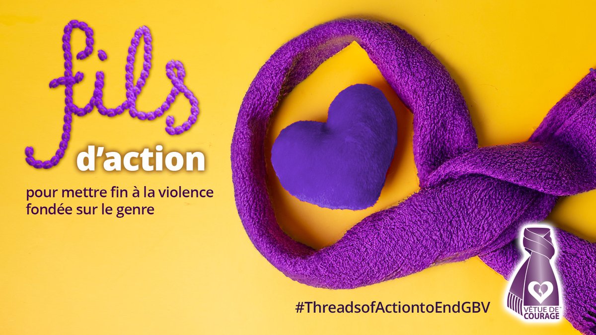 Le mois de nov est le mois de la prévention de la violence faite aux femmes et le lancement officiel de la 12e campagne #WrappedinCourage! Nous détenons tous les fils qui nous guident vers la sensibilisation et la sécurité des survivants de la violence fondée sur le genre!