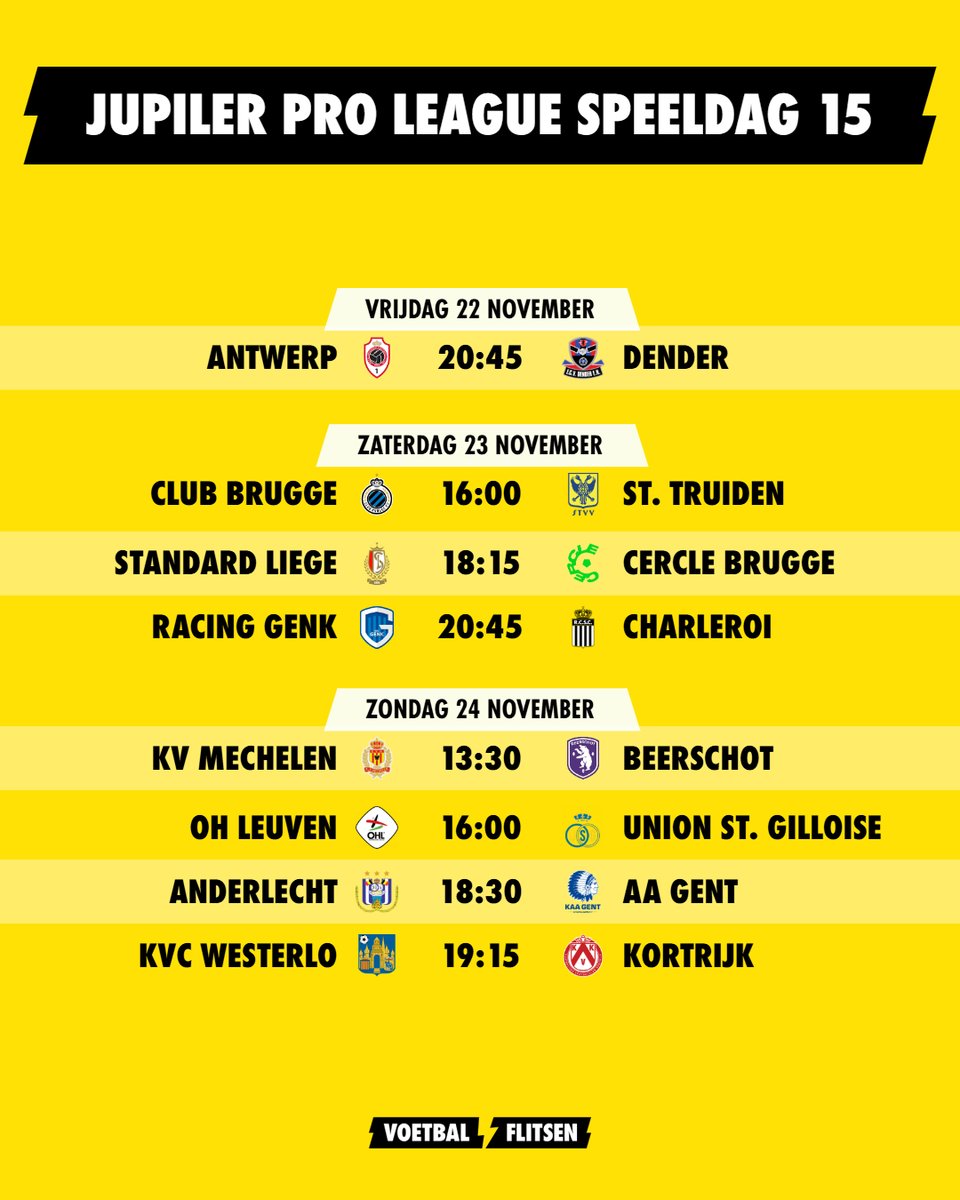 ⚡ Lees nu onze voorbeschouwing voor speeldag 15 🤩🔮

➡️ voetbalflitsen.be/nieuws/sx8a8h/…

#Voetbalflitsen #JPL #voorbeschouwing #ProLeague