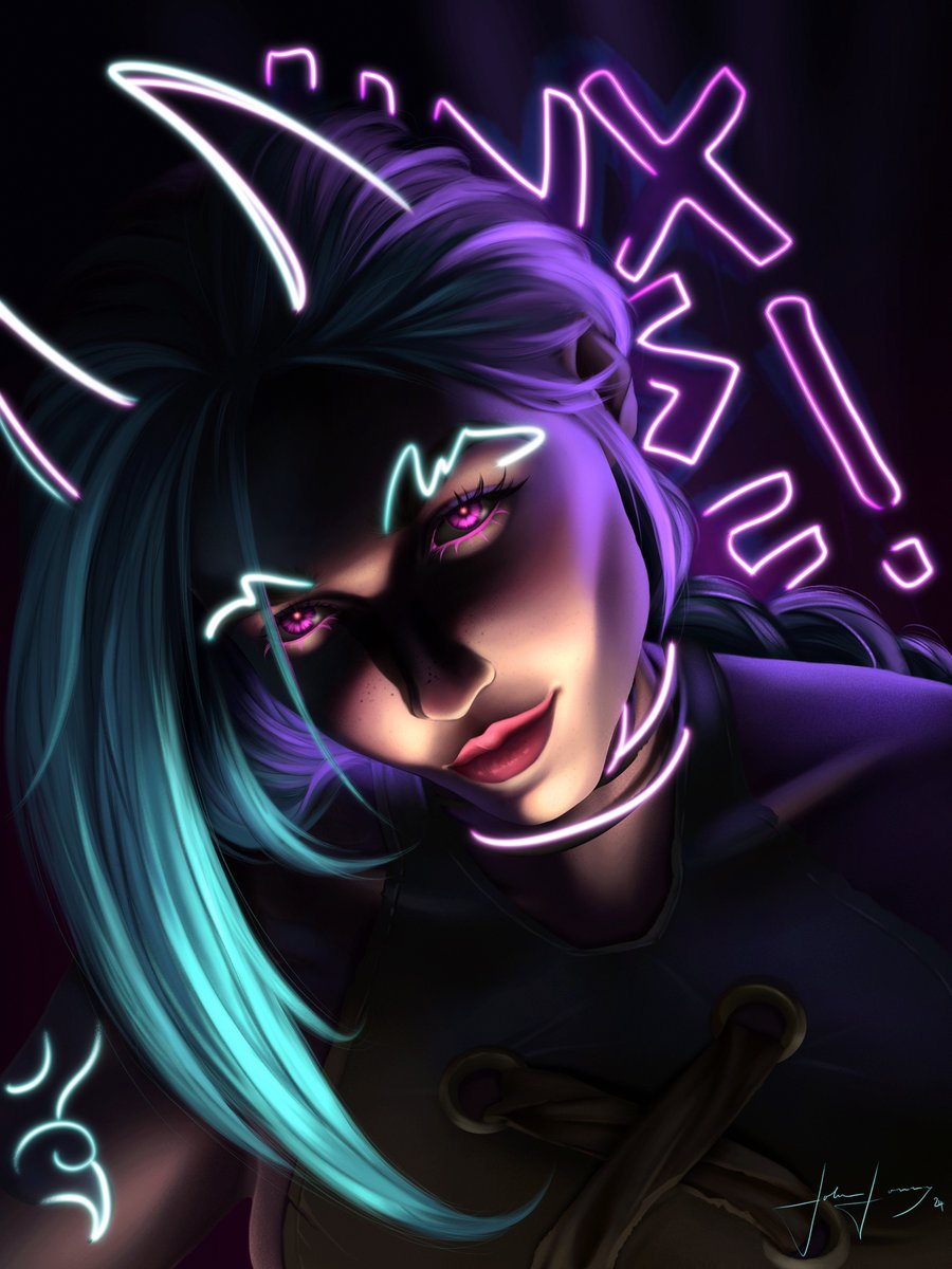 byjohnjonny's tweet photo. Jinxed Jinx 💜🩵

#arcane #lol #netflix #art #fanart #leagueoflegends #digitalart #procreate https://t.co/yuV4ulN9V0