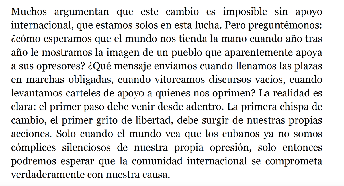 moleonbooks's tweet photo. #Cuba #Cambioya
"La primera chispa de cambio, el primer grito de libertad, debe surgir de nuestras propias acciones... Sabemos que no será fácil pero es posible".
@islalibreorg https://t.co/LVQxNMez3W
