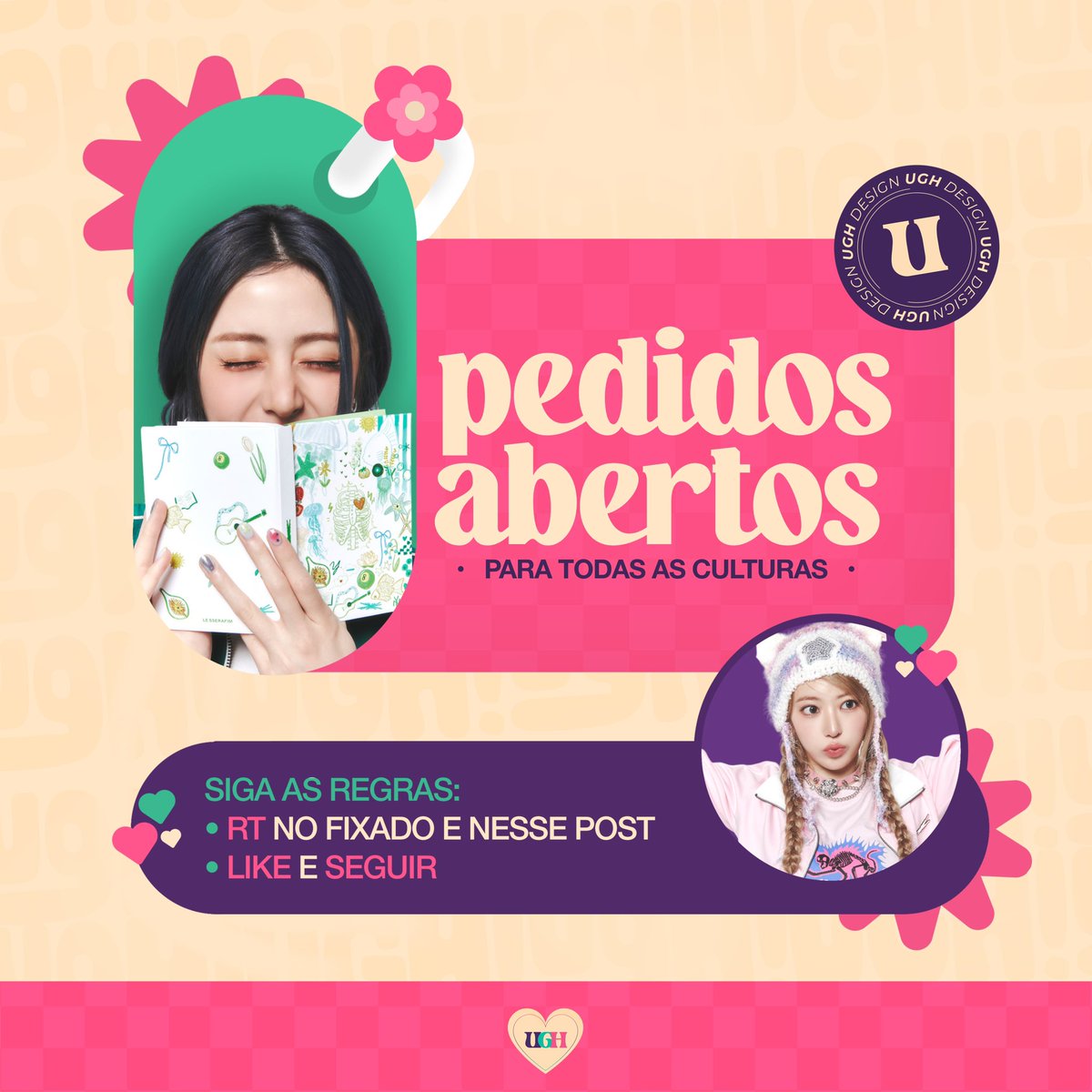 ✨ Pedidos Abertos 

📷 • Siga as regras: 
Seguir nos + 
+ RT e FAV nesse tweet 
+ RT no fixado. 

• Layout + banner!  

form: docs.google.com/forms/d/e/1FA
