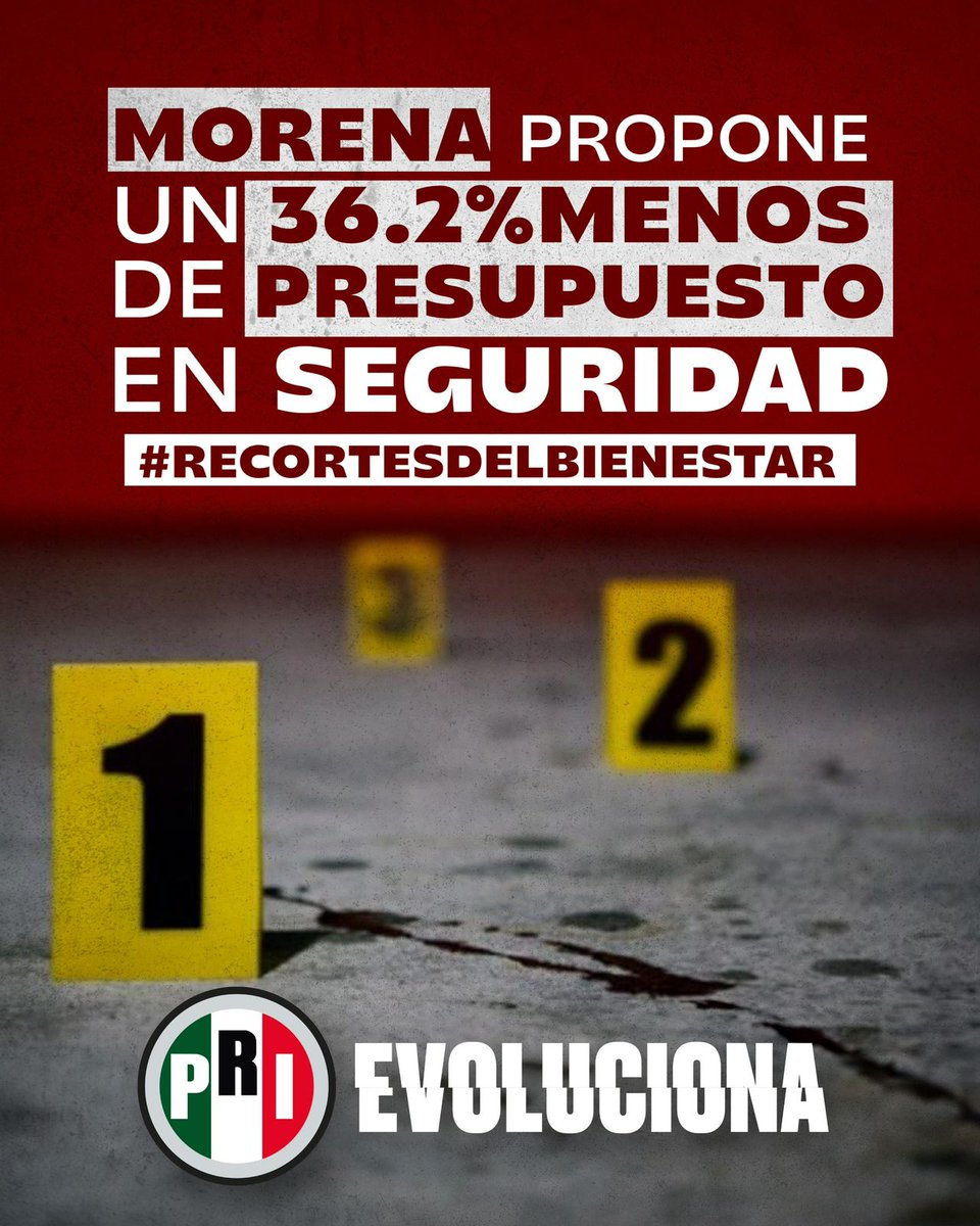 La seguridad de México nunca fue una prioridad para MORENA, los abrazos no regresan sanos y salvos a nuestros familiares #RecortesdelBienestar 
<a href="/alitomorenoc/">Alejandro Moreno</a> <a href="/caroviggiano/">Carolina Viggiano</a> <a href="/NestorCamarillo/">Néstor Camarillo</a> @juancquirozq22 <a href="/OledMoreno/">Oled Moreno</a> @RJXMSPCH24 <a href="/PRI_Nacional/">PRI</a>