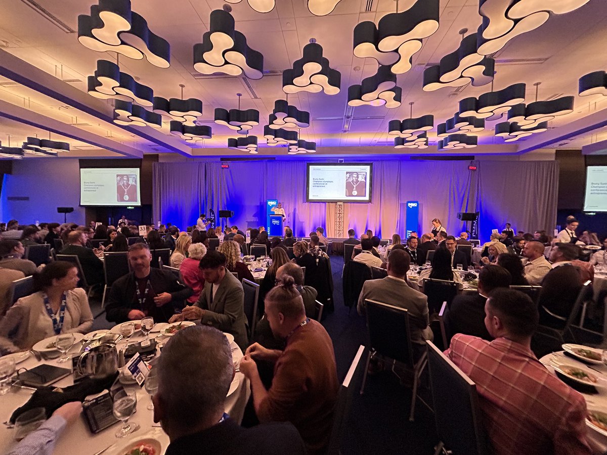 Honoré d'accueillir <a href="/BrunySurin/">Bruny Surin</a>, médaillé d'or olympique, pour un dîner-conférence inspirant sur la persévérance et le succès. #IMMO2024 #Leadership