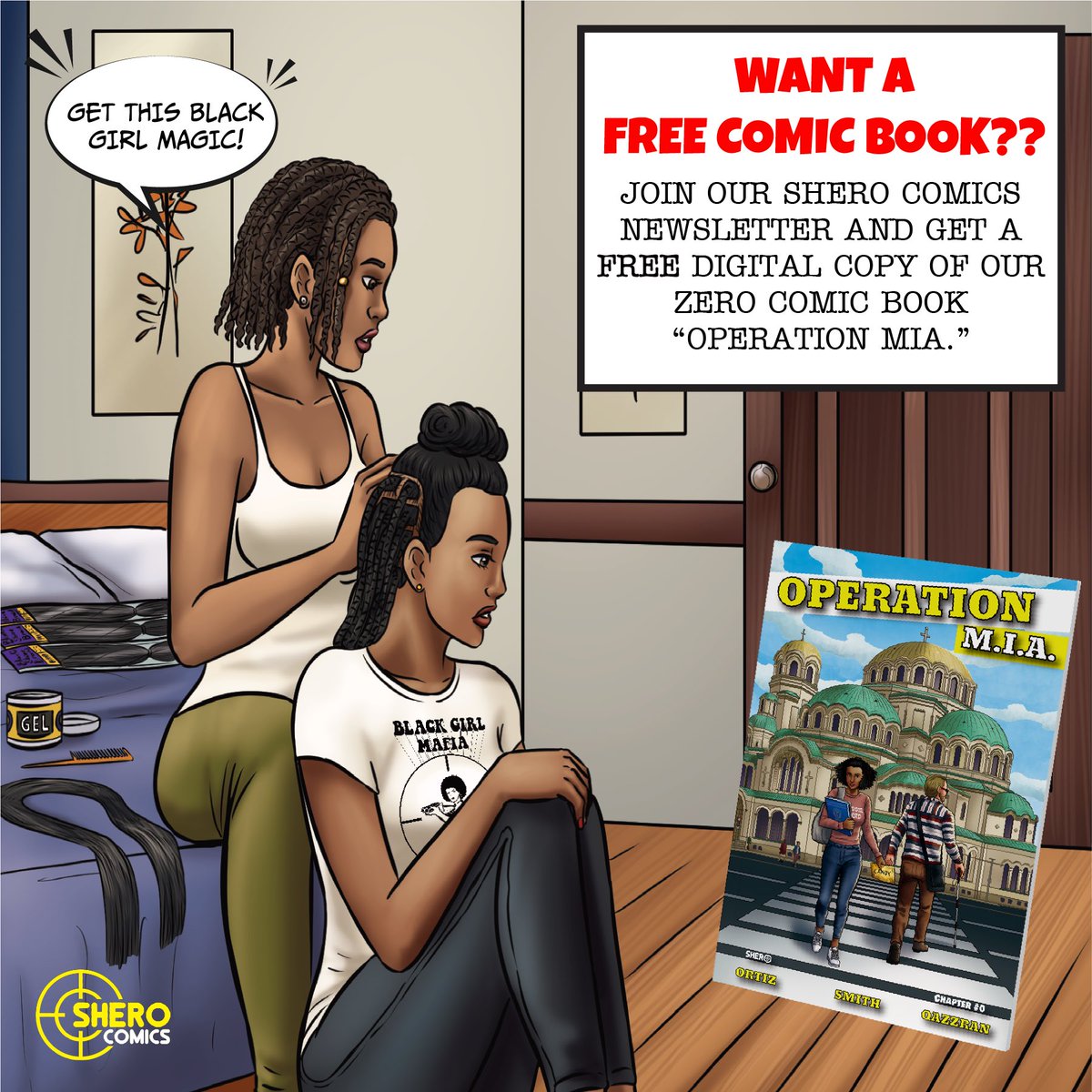 As we count down to our Young Grandmaster Choi release on Black Friday I wanted to celebrate Black women with a FREE SHERO COMIC BOOK DAY!
 
Operation M.I.A. is a 10-page zero comic about a Black woman who joins the C.I.A.
 
Fill out the form for a copy!

bit.ly/4fsuNzU