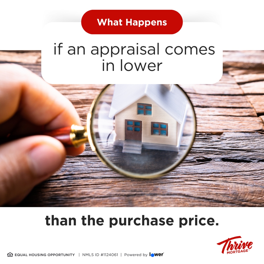 🏡 What Happens if the Appraisal Comes in Lower than the Purchase Price?

It can be a stressful situation, but there are ways we can handle it:

🔍 Check the Comps: We work alongside your realtor to ensure the comparable sales used in the appraisal are accurate. 
💰 Renegotiat...