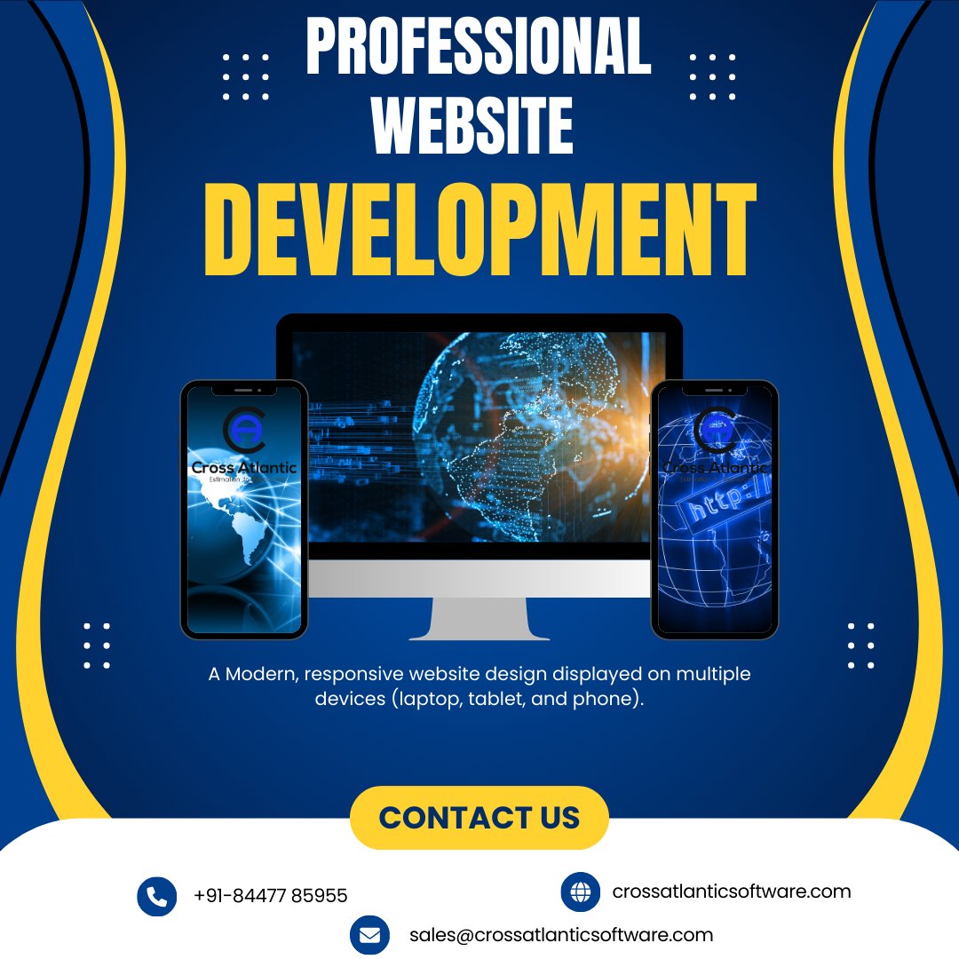 CrossAtlantic__'s tweet photo. 🌟 Transform your ideas into a stunning website!
Cross Atlantic Software offers Professional Website Development Designed for success. 💻
#WebDesign #CrossAtlanticSoftware #OnlineSuccess #professional #professionalwebsites #India #Delhi https://t.co/oAcqvTyvPe