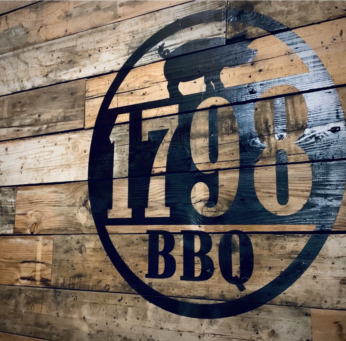Did you know the wood wall that welcomes you to our dining room is made from the roof of the garage that was once behind our building? Stop by and see a little bit of the history that made Cottleville what it is today.  
.
#bbq #stlbbq #stlouisbbq #eatlocal #eatlocalstl