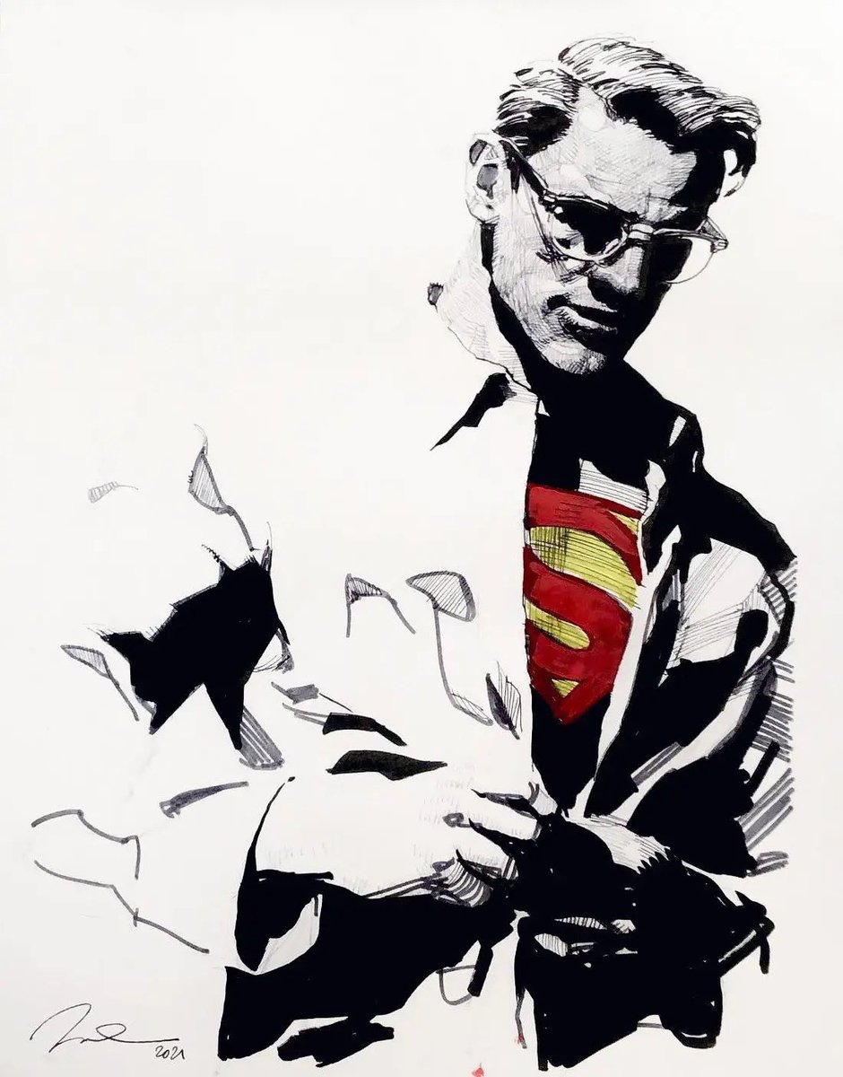 mofromyt's tweet photo. Clark Kent/Superman by Gerald Parel https://t.co/enoOmzK110