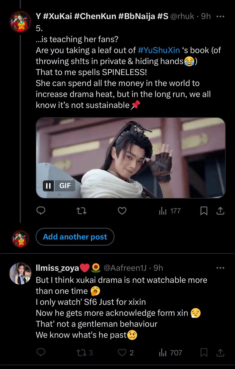 rhukkey_2's tweet photo. Lemaooo😂😂
This #EstherYu ‘s fan replied my comment (they wrote rubbish about #XuKai )then proceeded to block me 😂😂
You should’ve waited for my response…what a C O W A R D😂
Is this what #YuShuXin is teaching her fans? Spill trash then hide??
Oo dear… #BeyondRedemption 🤦🏽♀️ https://t.co/wLX7CpPT15