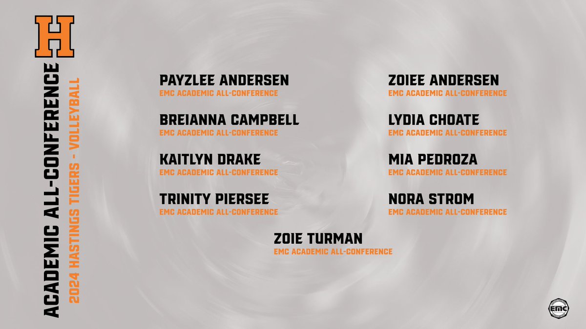 Congratulations to our Tiger Volleyball players who earned All-Conference and Academic All-Conference honors from the EMC.

#every1aTIGER