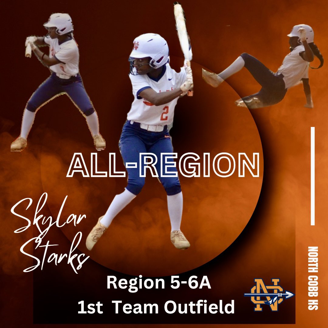 Congratulations to junior <a href="/SkylarStarks_22/">Skylar Starks</a> on receiving 1st Team All-Region for North Cobb HS. Skylar and her teammates put together a stellar season winning their region and finishing 4th in the state. Nice work Skylar!!

#bombernation
#LeaveNoDoubt