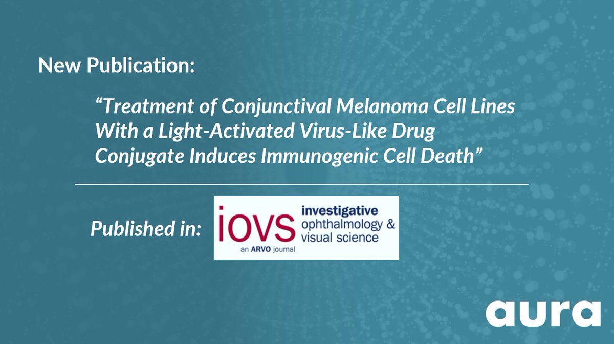 We are excited to share that an article discussing the treatment of conjunctival melanoma cell lines with bel-sar was published in IOVS, an ARVO Journal. Thanks to Dr. Martine Jager for her partnership on the article. The full article can be found here: bit.ly/3YJVyJk