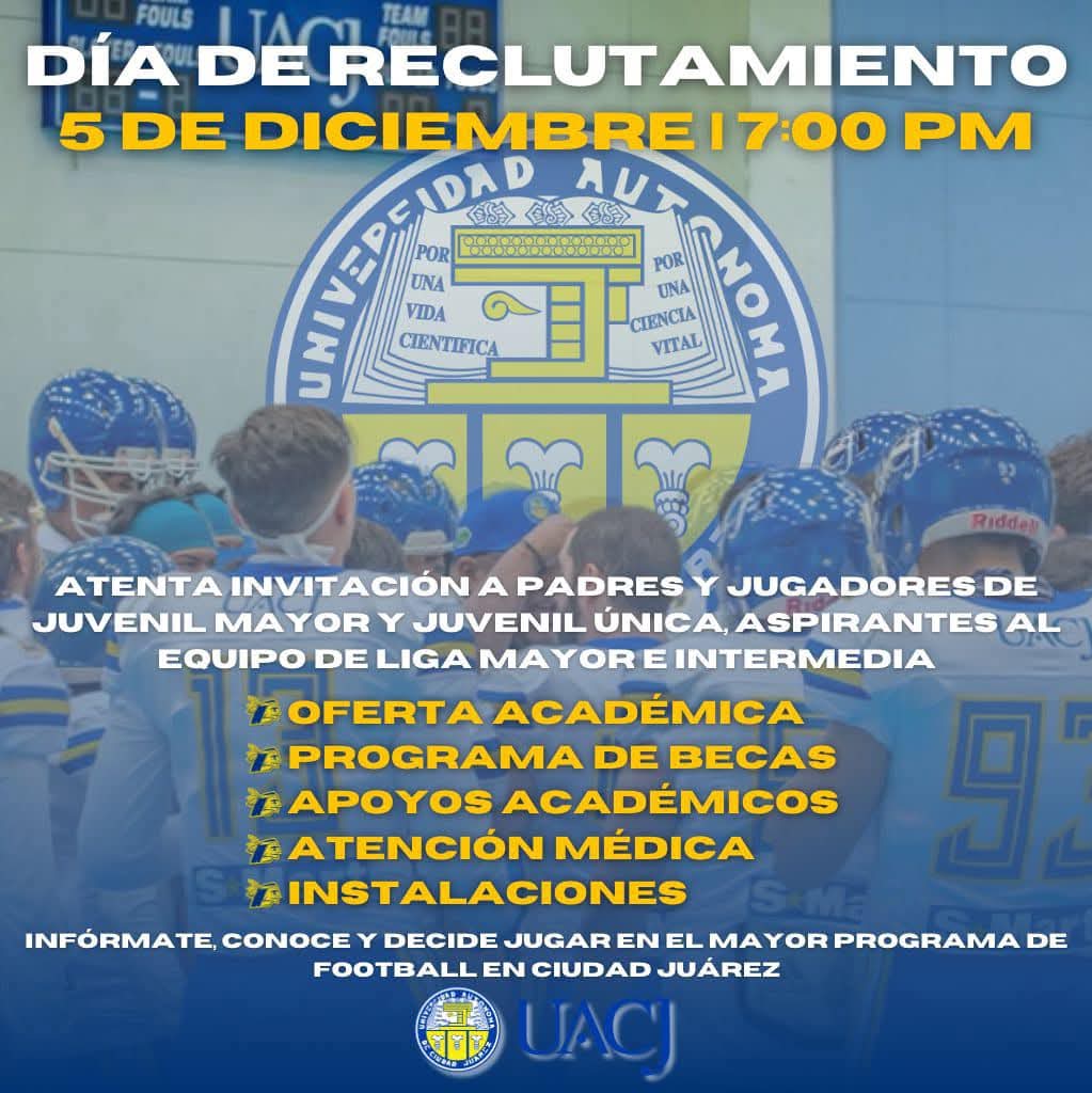 Seniors, don't know what your next step is? Would you still love to continue playing ball? Perhaps playing for our next door neighbors might appeal to you. We have had several ex players go on and play for the UACJ Indios. Follow them on Facebook and contact them for more info.