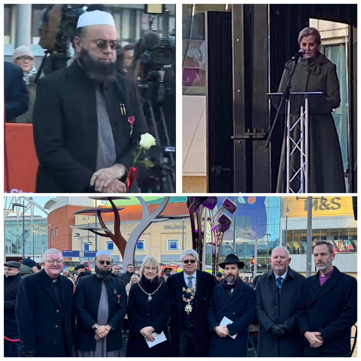 Imam M Asad MBE (@imamasadmbe) on Twitter photo Sophie, Duchess of Edinburgh, at 50th year anniversary of the #Birmingham bombings.
Emotional day for the incredible city which continues to unite at every difficult time.
<a href="/brumirish/">Birmingham Irish</a> <a href="/BhamCityCouncil/">Bham City Council</a> <a href="/BrumLordMayor/">Lord Mayor of Birmingham</a> <a href="/WMLieutenancy/">WMLieutenancy</a> @HighSheriffWM24 <a href="/RoyalFamily/">The Royal Family</a> <a href="/FaithLeadersGrp/">Bham Faith Leader's Grp</a> Sophie, Duchess of Edinburgh, at 50th year anniversary of the #Birmingham bombings.
Emotional day for the incredible city which continues to unite at every difficult time.
<a href="/brumirish/">Birmingham Irish</a> <a href="/BhamCityCouncil/">Bham City Council</a> <a href="/BrumLordMayor/">Lord Mayor of Birmingham</a> <a href="/WMLieutenancy/">WMLieutenancy</a> @HighSheriffWM24 <a href="/RoyalFamily/">The Royal Family</a> <a href="/FaithLeadersGrp/">Bham Faith Leader's Grp</a>