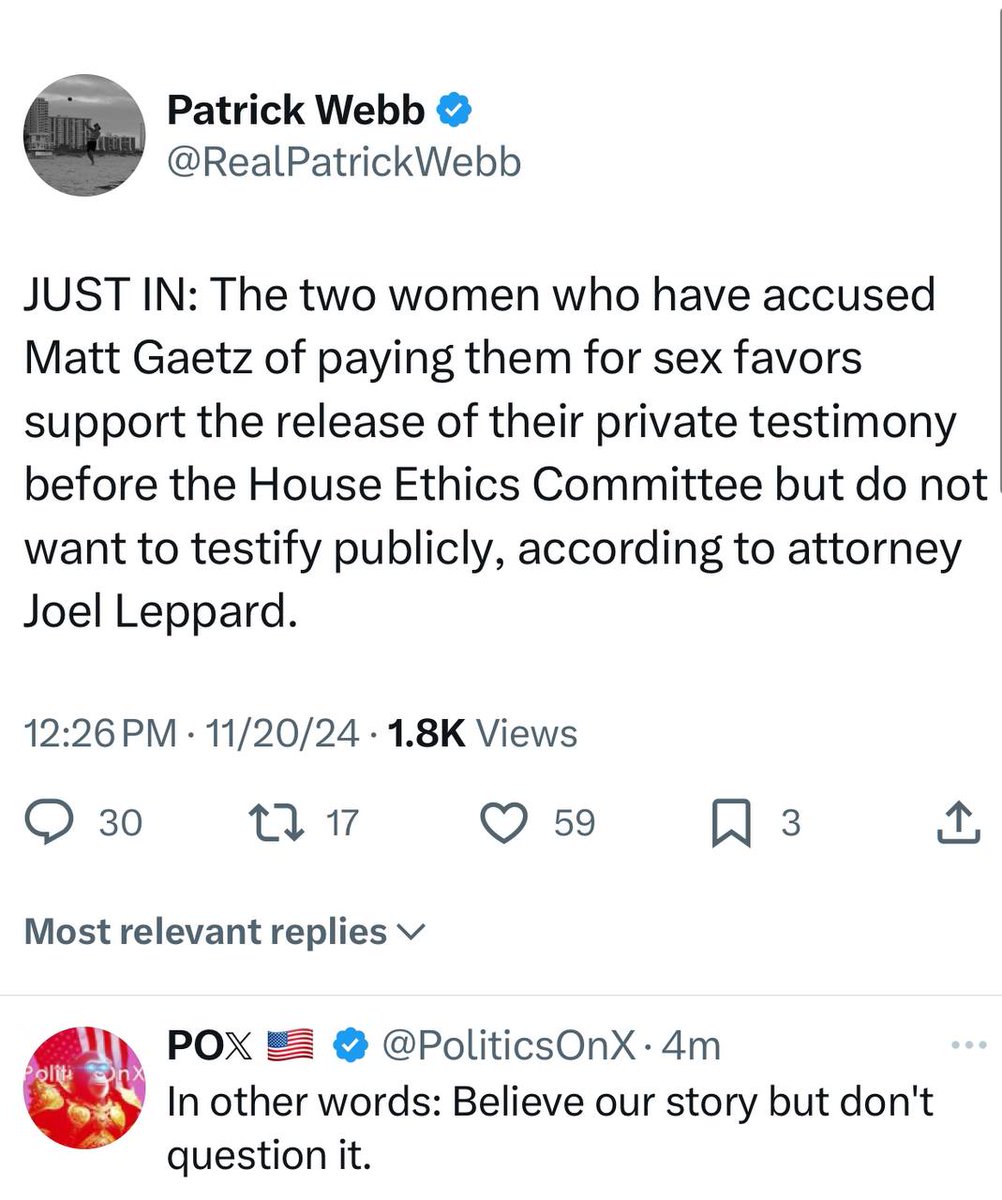 Sassafrass_84's tweet photo. Again.. Matt Gaetz was cleared. This is another one of Nancy Pelosis's wrap-up smears. https://t.co/FUMnEuZZ6s