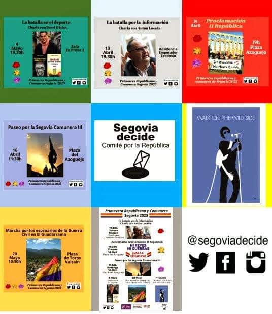 👐Donativos <a href="/SegoviaDecide/">Segovia Decide República</a>. Para desarrollar nuestras actividades es necesario un respaldo económico. Si deseas apoyarnos económicamente ℹ IBAN y Bizum: ES5130601025162550217828//📲648 29 12 30. Si quieres participar activamente, contacta por redes y comiteconsultasg@gmail.com
