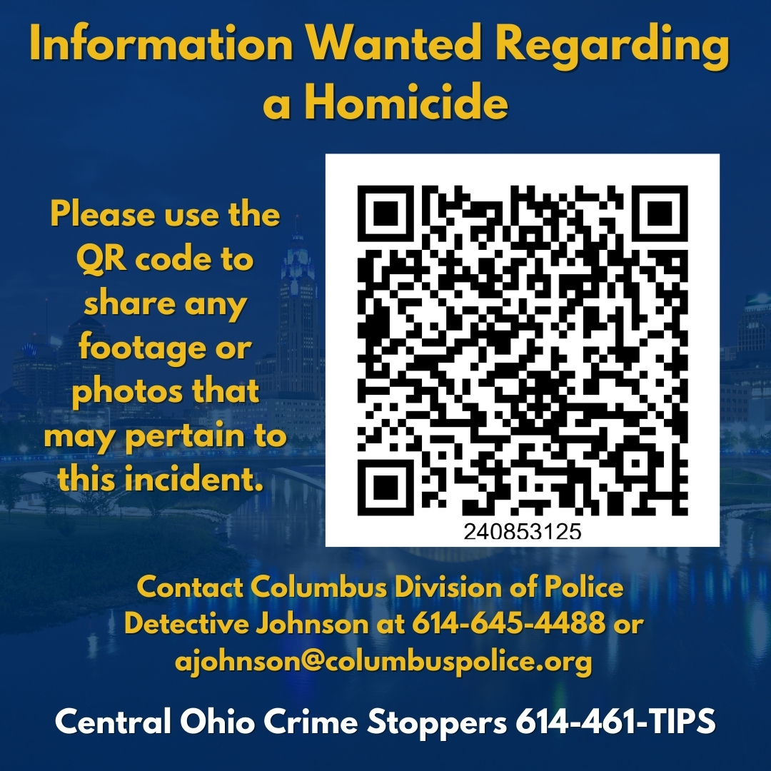 Detectives need your help solving a homicide that occurred on Nov. 16 around 1:43 a.m. in the 2900 block of Dana Dr. Residents with cameras inside the area depicted on this map are asked to submit any photos or videos here: tinyurl.com/m5fm5zcd or via the attached QR code.